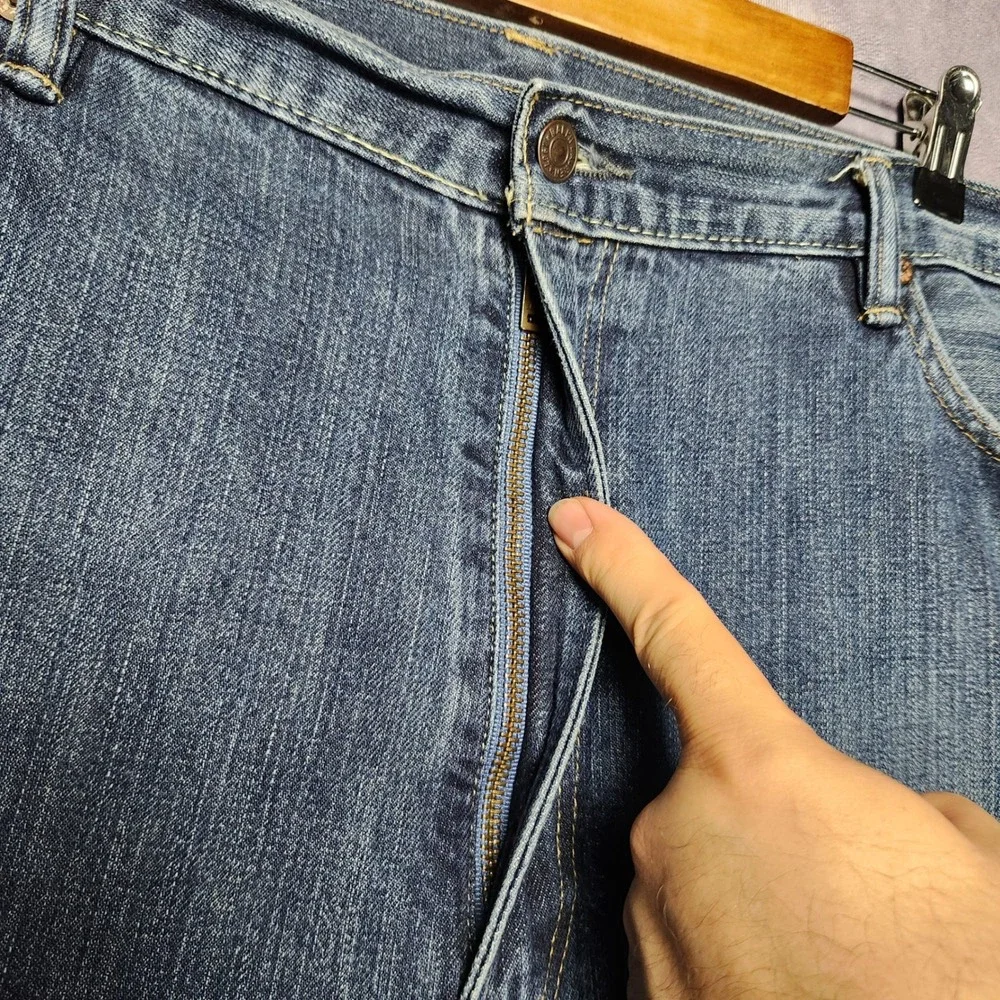 Polo Ralph Lauren Classic 867 Mens Blue Medium Wash Straight Leg Jeans 42x36